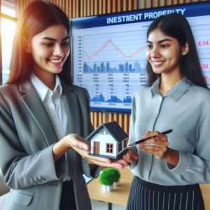 A lady discussing rental property tax with her south Auckland accountant