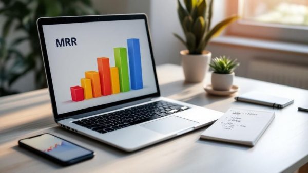 A spreadsheet on a computer making sure users Calculate Monthly Recurring Revenue the Right Way