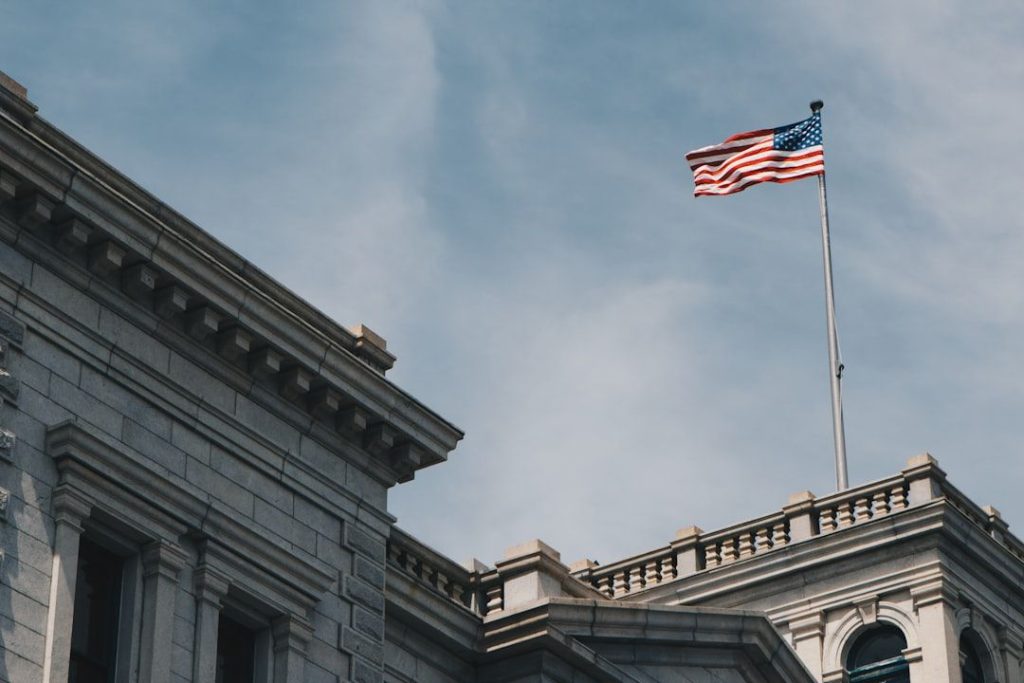 A USA flag on a building New Zealand Foreign Superannuation